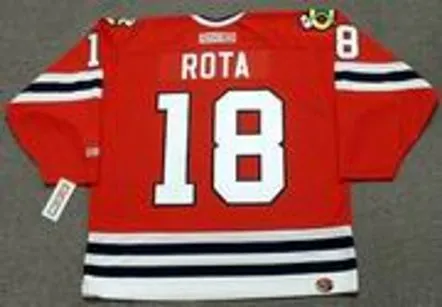 DARCY ROTA Chicago Blackhawks 1975 CCM Throwback NHL Hockey Jersey 