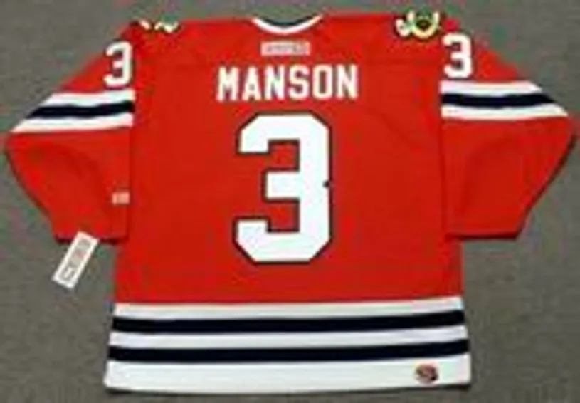 DAVE MANSON Chicago Blackhawks 1988 CCM Throwback NHL Hockey Jersey 