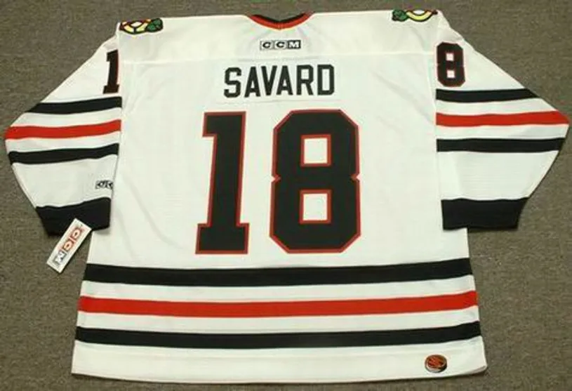 DENIS SAVARD Chicago Blackhawks 1988 CCM Throwback Home NHL Hockey Jersey 