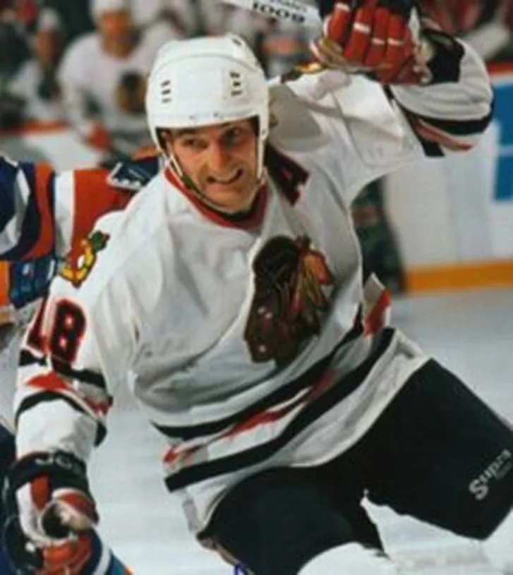 DENIS SAVARD Chicago Blackhawks 1988 CCM Throwback Home NHL Hockey Jersey 