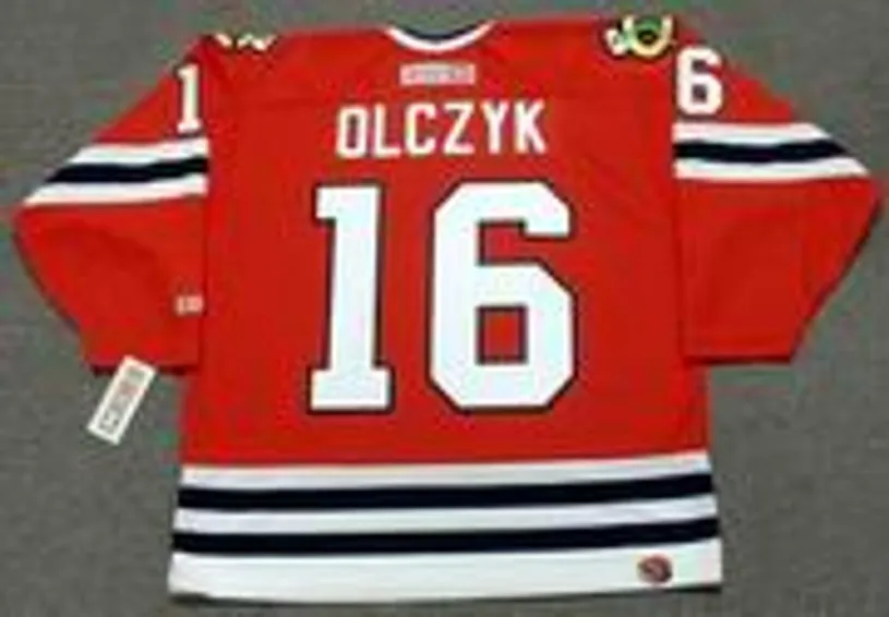 ED OLCZYK Chicago Blackhawks 1985 CCM Throwback NHL Hockey Jersey 