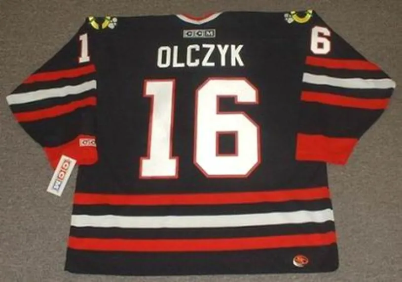 ED OLCZYK Chicago Blackhawks 1999 CCM Throwback Alternate NHL Hockey Jersey 
