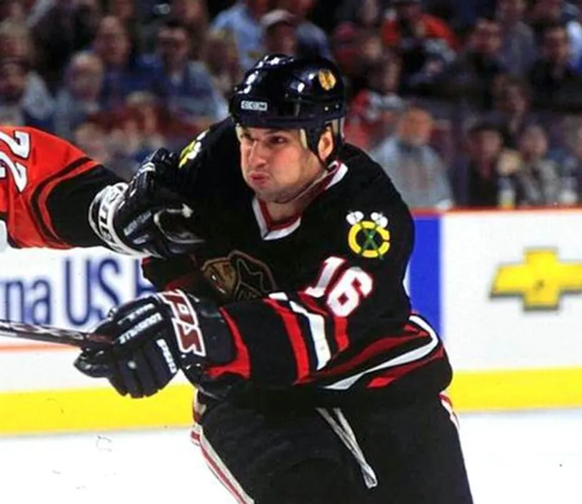 ED OLCZYK Chicago Blackhawks 1999 CCM Throwback Alternate NHL Hockey Jersey 