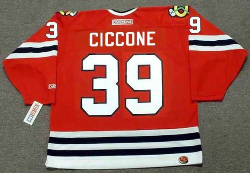 ENRICO CICCONE Chicago Blackhawks 1996 CCM Throwback NHL Hockey Jersey 