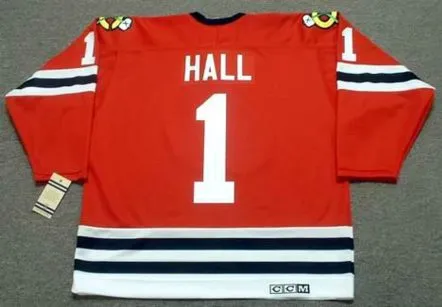 GLENN HALL Chicago Blackhawks 1963 CCM Vintage Throwback NHL Jersey 