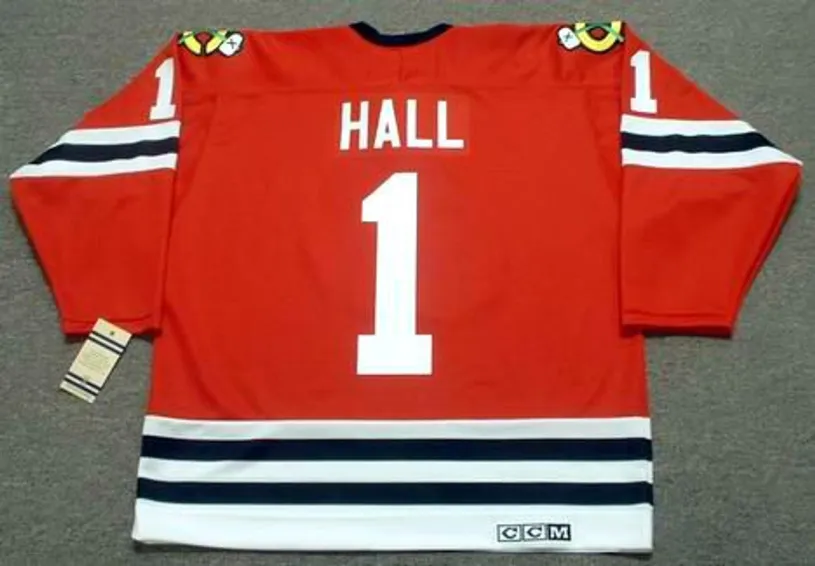 GLENN HALL Chicago Blackhawks 1963 CCM Vintage Throwback NHL Jersey 