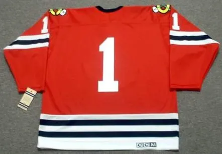 GLENN HALL Chicago Blackhawks 1963 CCM Vintage Throwback NHL Jersey 