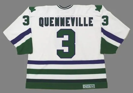JOEL QUENNEVILLE Hartford Whalers 1984 Home CCM Vintage Throwback NHL Hockey Jersey 