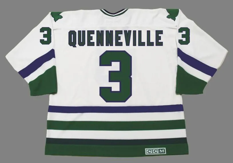 JOEL QUENNEVILLE Hartford Whalers 1984 Home CCM Vintage Throwback NHL Hockey Jersey 