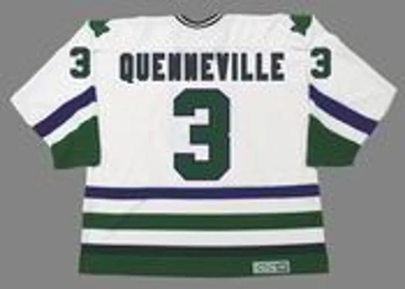 JOEL QUENNEVILLE Hartford Whalers 1984 Home CCM Vintage Throwback NHL Hockey Jersey 