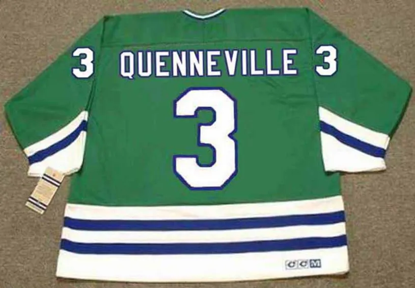 JOEL QUENNEVILLE Hartford Whalers 1986 Away CCM NHL Vintage Throwback Jersey 