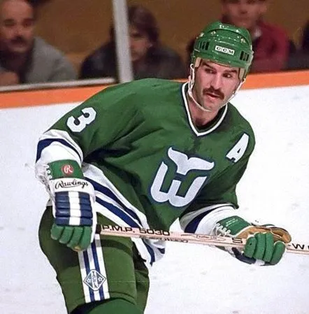 JOEL QUENNEVILLE Hartford Whalers 1986 Away CCM NHL Vintage Throwback Jersey 