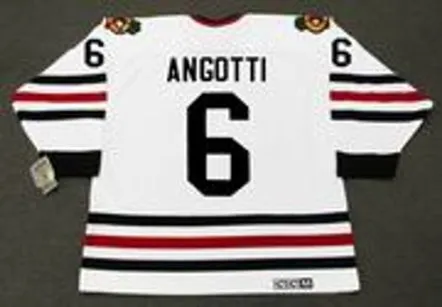 LOU ANGOTTI Chicago Blackhawks 1969 CCM Vintage Throwback NHL Hockey Jersey 