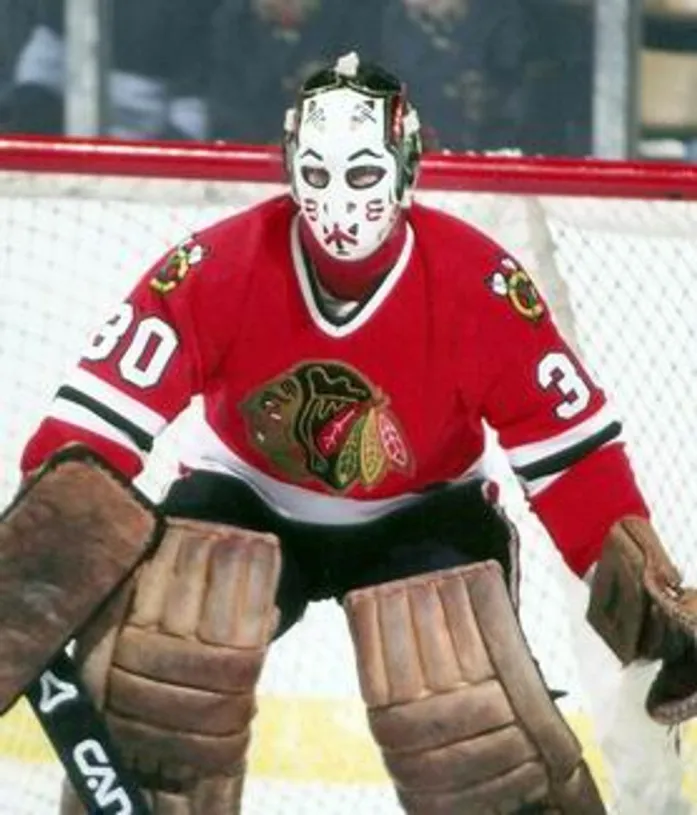 MURRAY BANNERMAN Chicago Blackhawks 1983 CCM Throwback Away NHL Jersey 