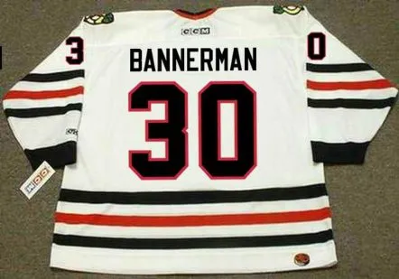 MURRAY BANNERMAN Chicago Blackhawks 1983 CCM Throwback Home NHL Jersey 