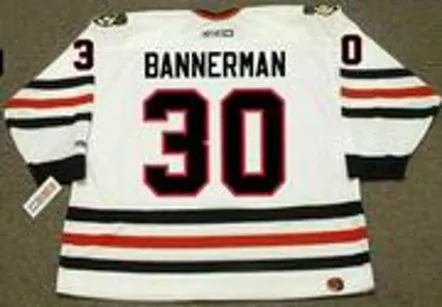 MURRAY BANNERMAN Chicago Blackhawks 1983 CCM Throwback Home NHL Jersey 