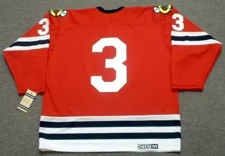 PIERRE PILOTE Chicago Blackhawks 1963 CCM Vintage Throwback NHL Jersey 