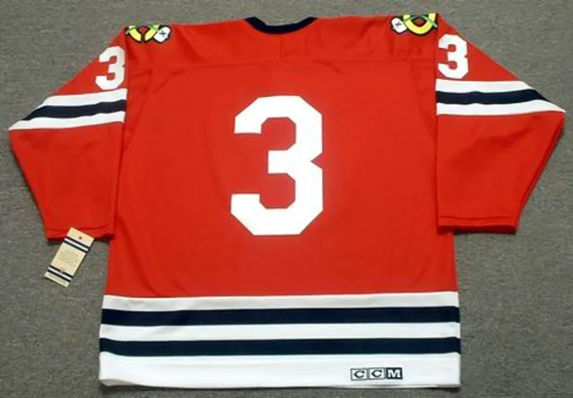 PIERRE PILOTE Chicago Blackhawks 1963 CCM Vintage Throwback NHL Jersey 