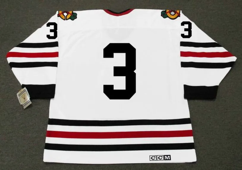 PIERRE PILOTE Chicago Blackhawks 1967 CCM Vintage Throwback NHL Hockey Jersey 