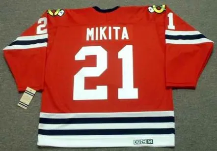STAN MIKITA Chicago Blackhawks 1963 CCM Vintage Throwback NHL Jersey 