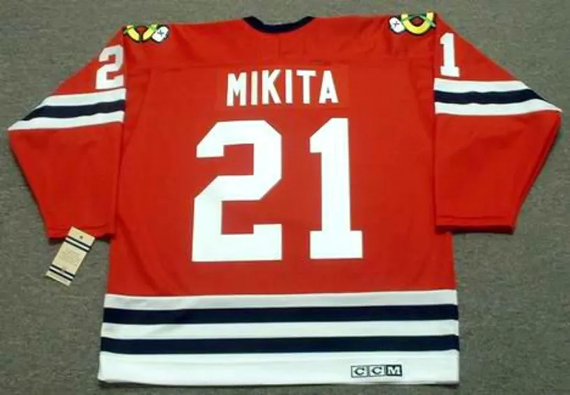 STAN MIKITA Chicago Blackhawks 1963 CCM Vintage Throwback NHL Jersey 
