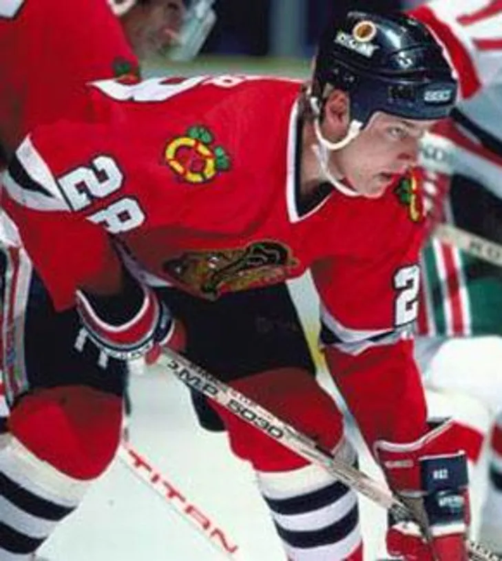 STEVE LARMER Chicago Blackhawks 1990 CCM Throwback Away NHL Hockey Jersey 