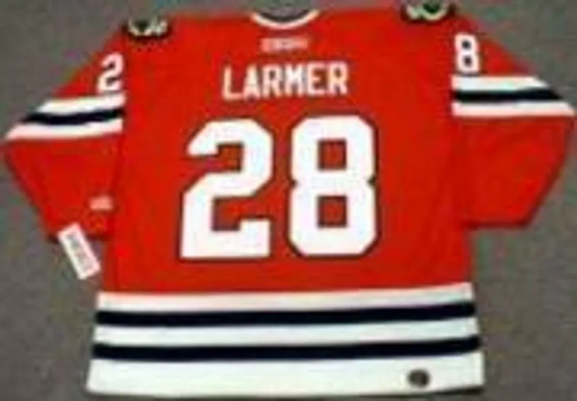 STEVE LARMER Chicago Blackhawks 1990 CCM Throwback Away NHL Hockey Jersey 