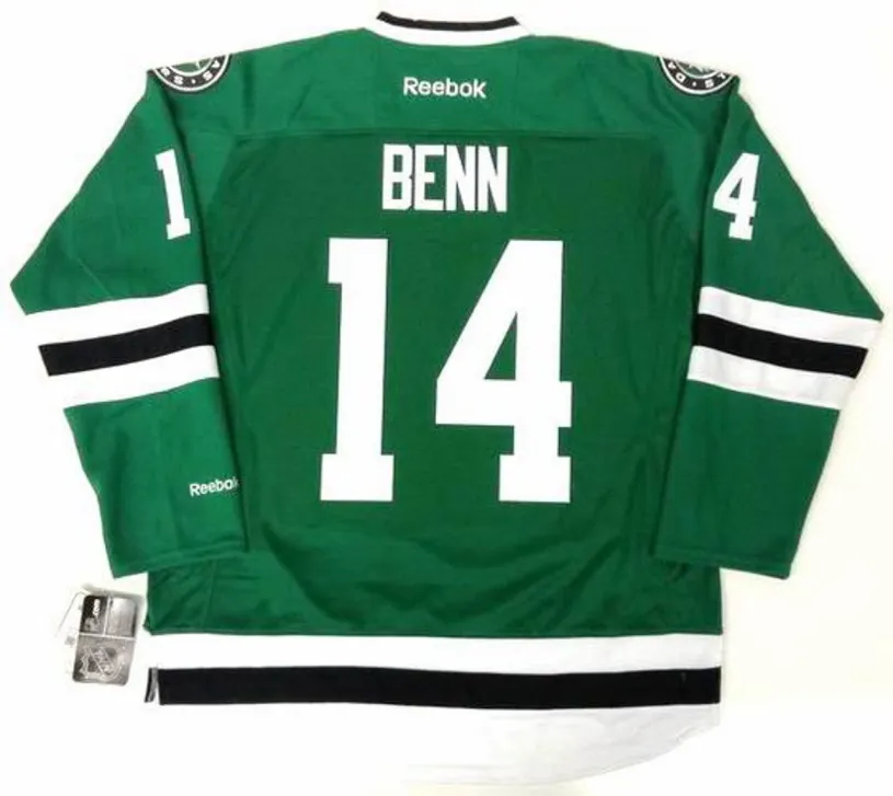 JAMIE BENN Dallas Stars 2015 REEBOK Throwback Home NHL Hockey Jersey 