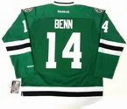 JAMIE BENN Dallas Stars 2015 REEBOK Throwback Home NHL Hockey Jersey 