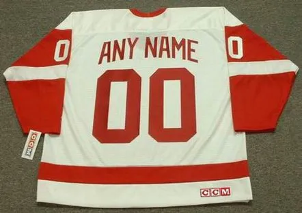 DETROIT RED WINGS CCM Throwback NHL Jersey Customized “Any Name & Number(s)” 
