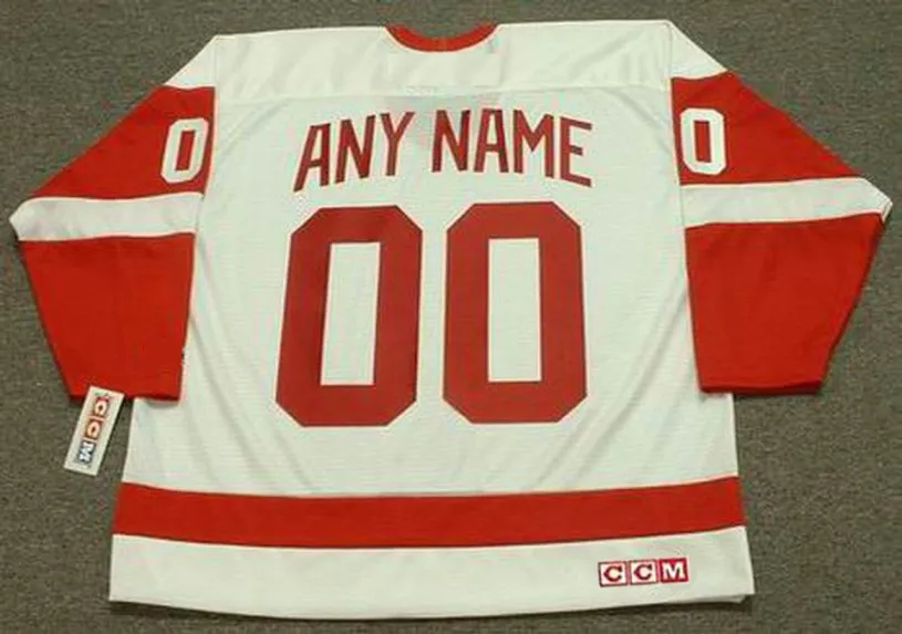 DETROIT RED WINGS CCM Throwback NHL Jersey Customized “Any Name & Number(s)” 