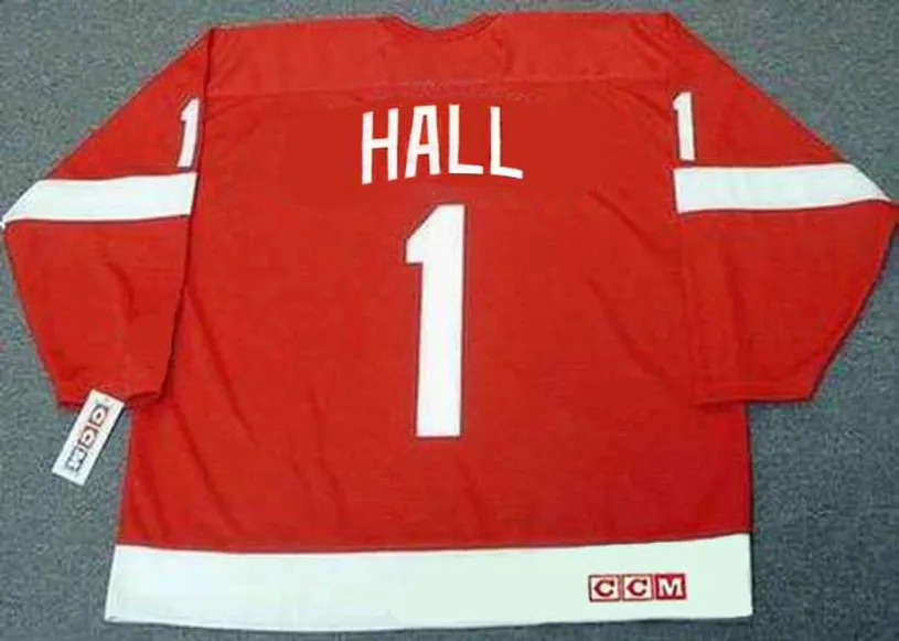 GLENN HALL Detroit Red Wings 1950’s Home CCM Throwback NHL Hockey Jersey 