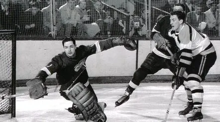 GLENN HALL Detroit Red Wings 1950’s Home CCM Throwback NHL Hockey Jersey 