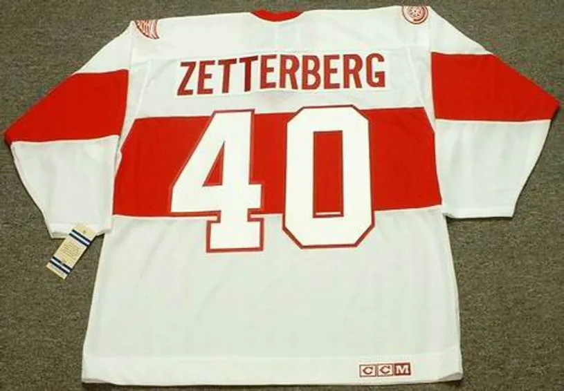 HENRIK ZETTERBERG Detroit Red Wings 1920’s CCM Vintage Throwback Jersey 