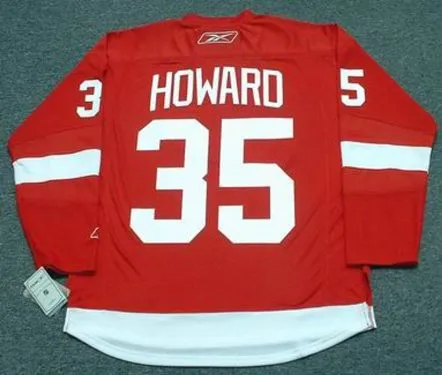 JIMMY HOWARD Detroit Red Wings 2015 REEBOK Throwback Home NHL Hockey Jersey 
