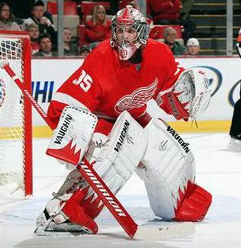 JIMMY HOWARD Detroit Red Wings 2015 REEBOK Throwback Home NHL Hockey Jersey 