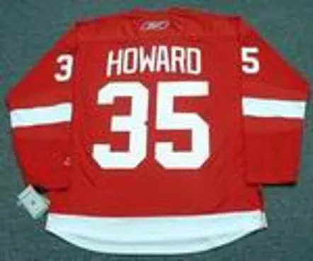 JIMMY HOWARD Detroit Red Wings 2015 REEBOK Throwback Home NHL Hockey Jersey 