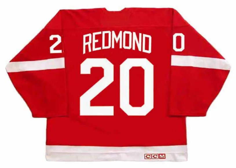 MICKEY REDMOND Detroit Red Wings 1972 CCM Vintage NHL Hockey Jersey 