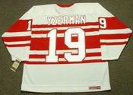 STEVE YZERMAN Detroit Red Wings 1992 CCM NHL Vintage Throwback Jersey 