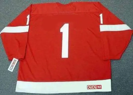 TERRY SAWCHUK Detroit Red Wings 1960’s Home CCM Throwback NHL Hockey Jersey 