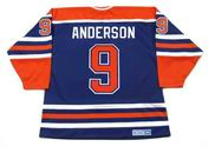 GLENN ANDERSON Edmonton Oilers 1987 Away CCM NHL Vintage Throwback Jersey 