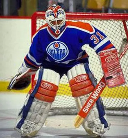 GRANT FUHR Edmonton Oilers 1987 CCM Vintage Throwback Away NHL Hockey Jersey 