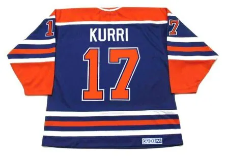 JARI KURRI Edmonton Oilers 1987 CCM Vintage Throwback Away NHL Hockey Jersey 