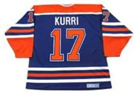 JARI KURRI Edmonton Oilers 1987 CCM Vintage Throwback Away NHL Hockey Jersey 