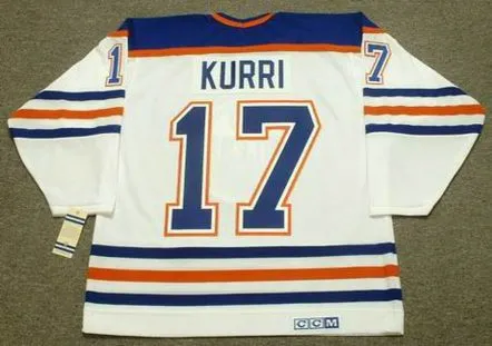 JARI KURRI Edmonton Oilers 1987 CCM Vintage Throwback Home NHL Jersey 
