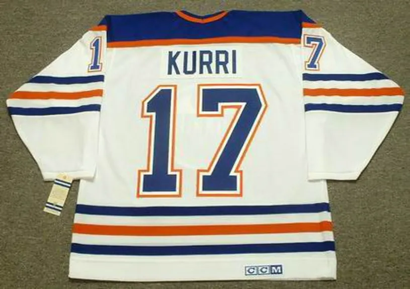 JARI KURRI Edmonton Oilers 1987 CCM Vintage Throwback Home NHL Jersey 