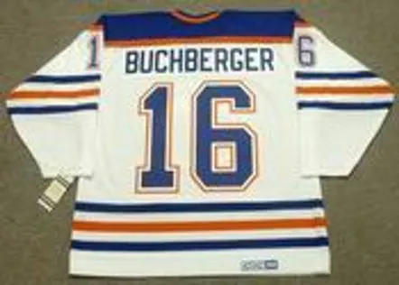 KELLY BUCHBERGER Edmonton Oilers 1990 CCM Vintage Throwback Home NHL Jersey 