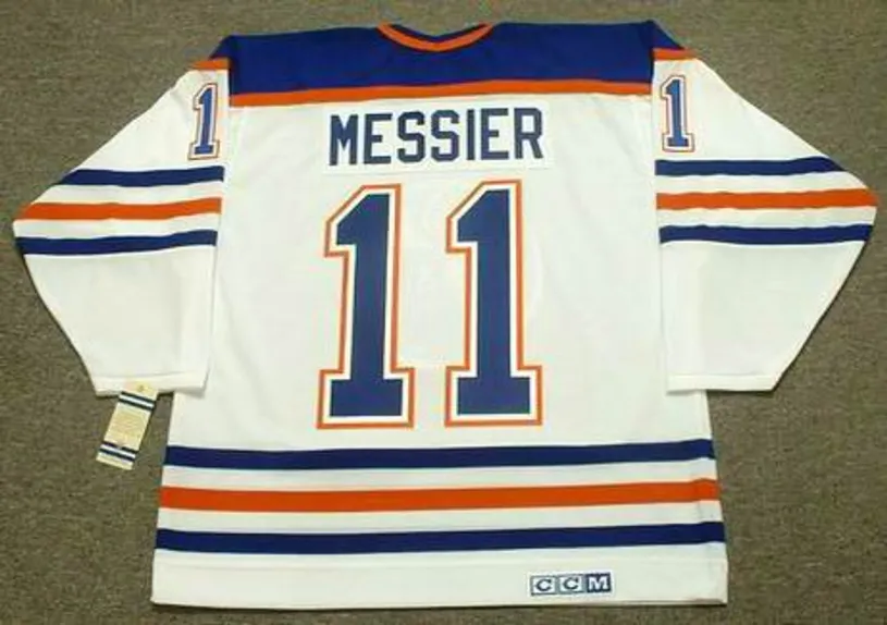 MARK MESSIER Edmonton Oilers 1990 CCM Vintage Throwback Home NHL Jersey 