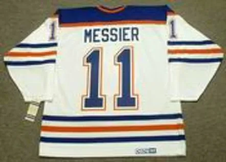 MARK MESSIER Edmonton Oilers 1990 CCM Vintage Throwback Home NHL Jersey 