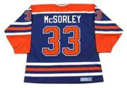 MARTY McSORLEY Edmonton Oilers 1987 CCM Vintage Away NHL Hockey Jersey 